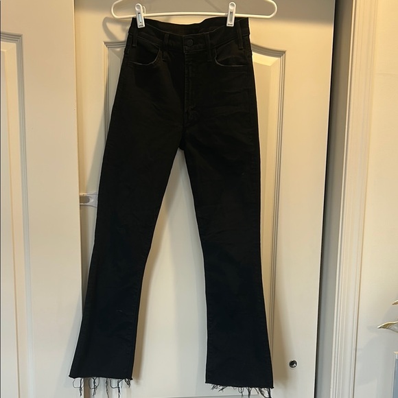 MOTHER Hustler Ankle Fray Black Not Guilty Jeans - Picture 2 of 9